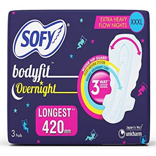 SOFY OVERNIGHT XXXL 3 PADS